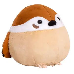 Плюшевая кукла Round And Rollin' Sparrow Crow, пухлая и милая, высота 35см/40см Bobby Bear