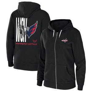 Толстовка с капюшоном и молнией Erin Andrews Washington Capitals Unbranded