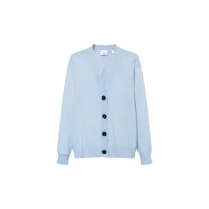 FW23 Вязаный свитер женский светло-серый голубой Burberry