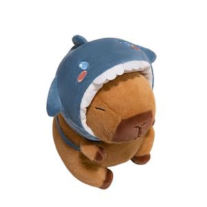 Куклы-плюшевые игрушки с головой капибары для рюкзака высота 22см/28см/38см Julebaby