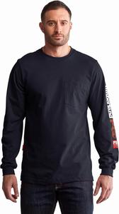 Timberland PRO мужская A1V8D огнестойкая хлопковая футболка с карманом и логотипом, Black