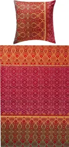 Постельное белье красное 1x 155x220 см + 1x 80x80 см REDBEST