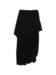 Асимметричное многослойное миди-платье High, черный