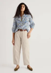 Блузка на пуговицах «коттедж хоуп» Seasalt Cornwall, Blue/Woodland Floral Chalk