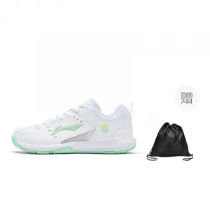LINING Лининг Рокет Шу 2.0 нескользящие дышащие легкие низкие бадминтонные кроссовки унисекс светло-бирюзовый белый зеленый + вельветовая сумка для обуви
