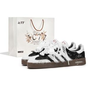 Adidas Сумка-шоппер VL COURT 2.0 IC77, износостойкие низкие кроссовки для скейтбординга с принтом сердца, унисекс, черно-белые