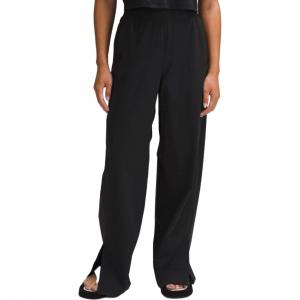 Растягивающиеся тканевые широкие брюки с высокой посадкой Asia Fit вязаные спортивные штаны женские Lululemon, черный