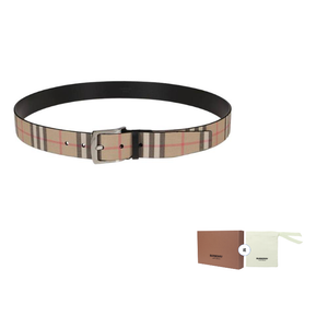 Кожаный ремень мужской светло-умбра ширина 3,5 см Burberry, светло-коричневый