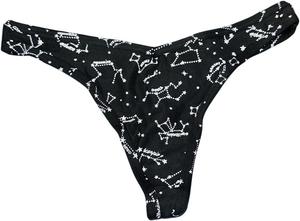 Victoria's Secret Pink Cotton Smooth трусики-стринги цвет Black New