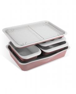 Набор из 6 предметов посуды для выпечки с антипригарным покрытием, которые можно ставить друг на друга Gotham Steel, Mauve