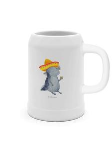 Пивная кружка Аксолотль Текила без слогана белого цвета Mr. & Mrs. Panda