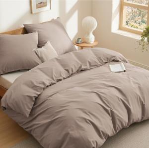 Комплект постельного белья Bedsure из 3 предметов, 155х220/80x80 см, хаки