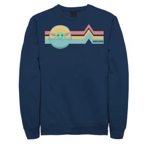 Мужской свитер с радужными линиями груди «Звездные войны» The Mandalorian The Child, Blue Licensed Character, синий