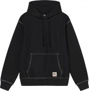 Толстовка Stussy Contrast Stitch Label Hood 'Black', черный