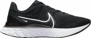 Кроссовки Nike Wmns React Infinity Run Flyknit 3 'Black White', черный