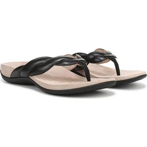 Шлепанцы-вьетнамки Bella Braid от Vionic, black leather