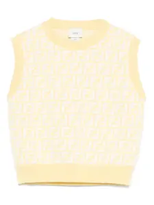 Топ с логотипом FF FENDI KIDS, желтый