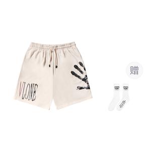 Повседневные шорты унисекс VLONE, бежевые (в комплекте носки)