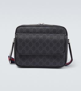 GG Supreme маленькая сумка-кроссбоди из искусственной кожи Gucci, Black/Black/Brb