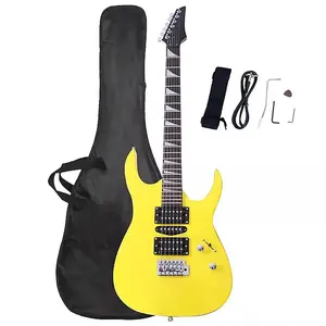 Unbranded Школьная гитара Band 170 Style Electric Guitar, корпус из древесины баса, 22 лада, для практики