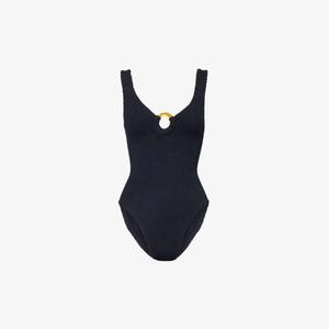 Купальник Celine с глубоким вырезом Hunza G, черный