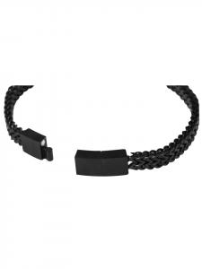 Adeliás Браслет унисекс - браслет из нержавеющей стали в виде цепочки, 22,5 см, черный