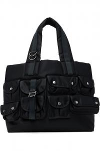 Нейлоновая сумка-тоут Sacai, черный