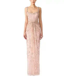 Платье Крисси, украшенное пайетками Jenny Packham, розовый