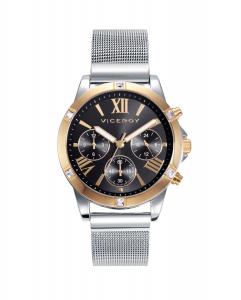 Шикарные женские часы со стальным корпусом и браслетом Viceroy, серебро