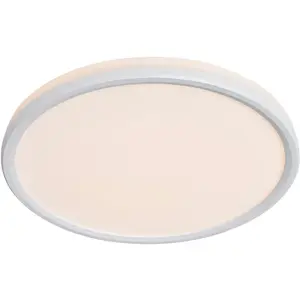 Потолочный светильник LED Liva Smart Color LED-модуль 1 шт., теплый белый - холодный белый, белое опаловое выдувное стекло, переключатель на кабеле Nordlux, белый