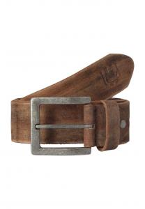 Кожаный ремень никель Jan Vanderstorm, коричневый