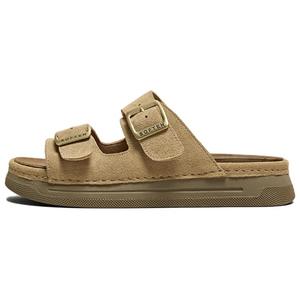 Кожаные лоскутные тапочки-слайды женские BASTO, Beige