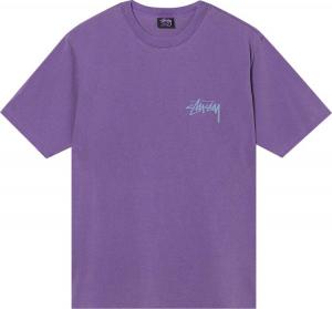 Футболка Stussy Big League Pigment Dyed Tee 'Purple', фиолетовый