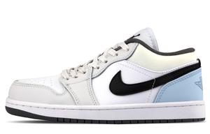 Jordan Баскетбольные кроссовки Air 1 Iron Grey Ice Blue Mist Shock Absorbers Low Top Vintage Unisex Blue Green