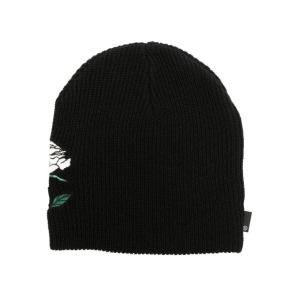 Undercover rose-embroidered ribbed-knit beanie, черный