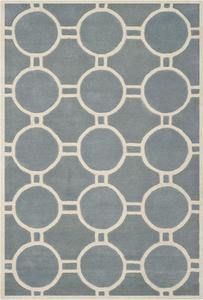 Ковер ручной работы SAFAVIEH, 92 x 153 см,  Chatham Collection Blue/Ivory CHT739B геометрический премиум шерсть