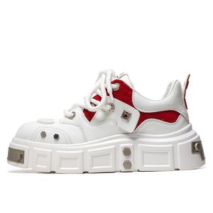 Низкие повседневные туфли для мужчин Bull charm, White Red