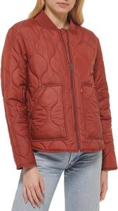 Женская стеганая куртка Levi's на молнии, красный