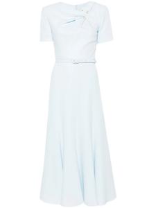 Платье миди из кади с поясом от Roland Mouret, синий