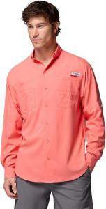 Columbia мужская рубашка PFG Tamiami II с длинным рукавом, Melonade