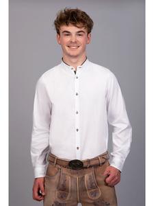 Эдельницкая традиционная рубашка Саймон зеленый в белом Edelnice