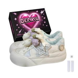 Boldi Kuki Женские низкие скейтерские кеды синие (эксклюзивная коробка+носки), цвет Blue (Exclusive Box+Socks)