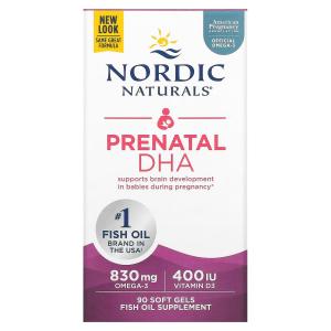 Пренатальная ДГК без Добавок Nordic Naturals, 90 капсул