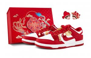 Nike Кроссовки для скейтбординга Dunk Slip с низким верхом, унисекс, красные, белые