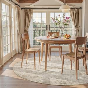 Ковер Soalmost Washable для гостиной, 153х153 см, бежевый