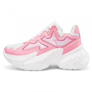 Kinglake Низкие, массивные, амортизирующие, нескользящие и износостойкие кроссовки женские, розовые и белые