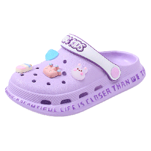 Нескользящие, противоударные, износостойкие, дышащие, легкие, амортизирующие тапочки для детей ABC KIDS, фиолетовый