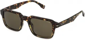 Солнцезащитные очки Police SPLN36E, цвет «Гавана», градиентный зеленый, размер 52, Shiny Havana Grad.green