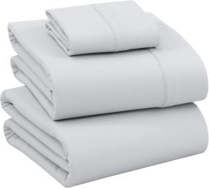 Комплект постельного белья Ruvanti, 3 предмета, 168х260/100х203/51х76 см, светло-серый