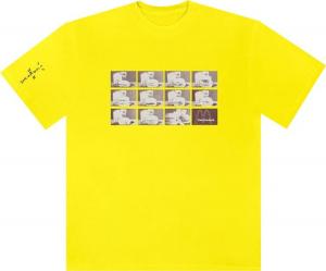 Футболка Cactus Jack by Travis Scott x McDonald's Menu Mono Logo T-Shirt II 'Safety Green', желтый